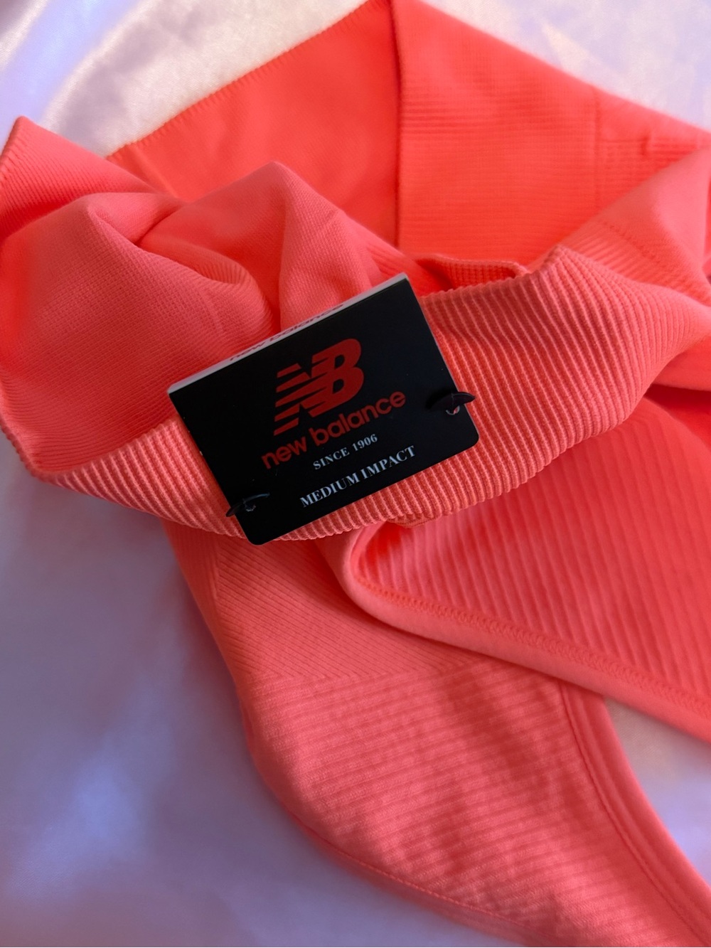 New Balance Neon Orange Sports Bra Size Small NWT - Picture 5 of 6